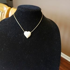 Vintage MONET Enameled Heart Necklace  Last updated 19/4/2022